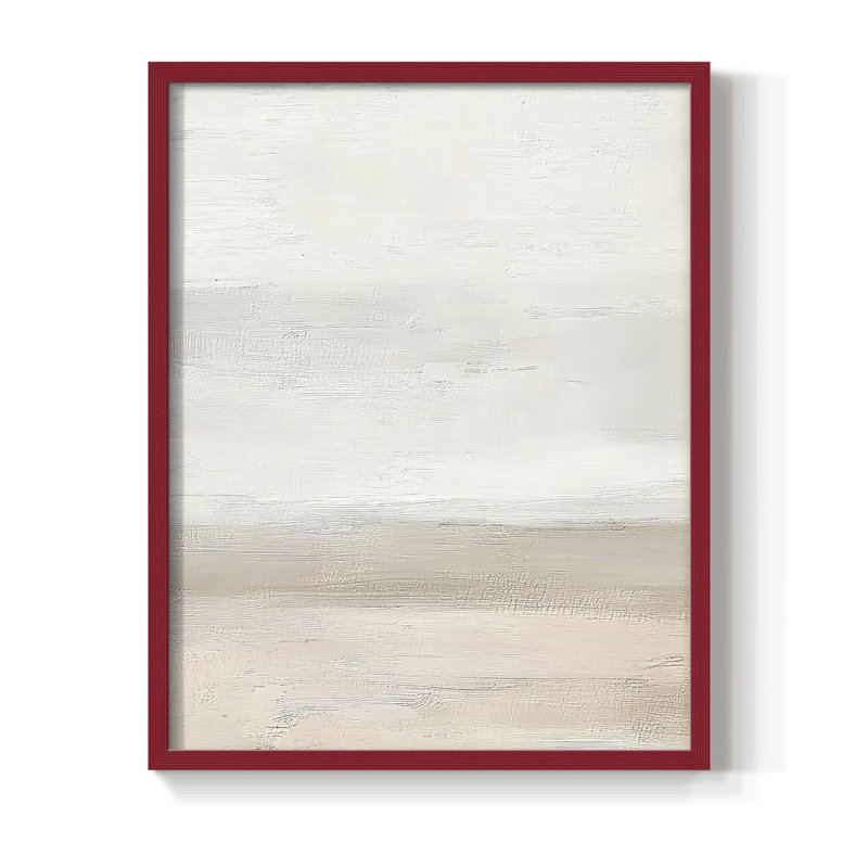 Abstrait, reproduction encadrée CDXCV III - prêt à être accroché , H 10 po x l 8 po, Rouge
