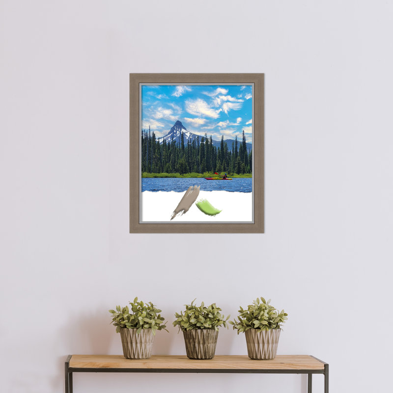 Cadre pour photo simple Wiltrudis, L 13 po x H 22 po, Brun