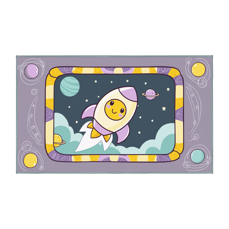 Tapis pour enfants Zoomie, Rectangulaire 2 pi x 4 pi