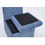 Chaise de salle à manger rembourrée en lin avec roulettes et espace de rangement - ensemble de 2-1233602098