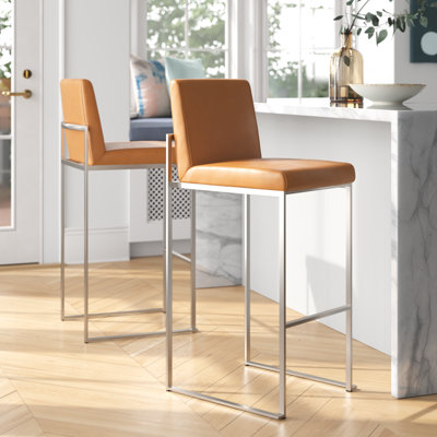 Brieon High Back Faux Leather Bar & Counter Stool