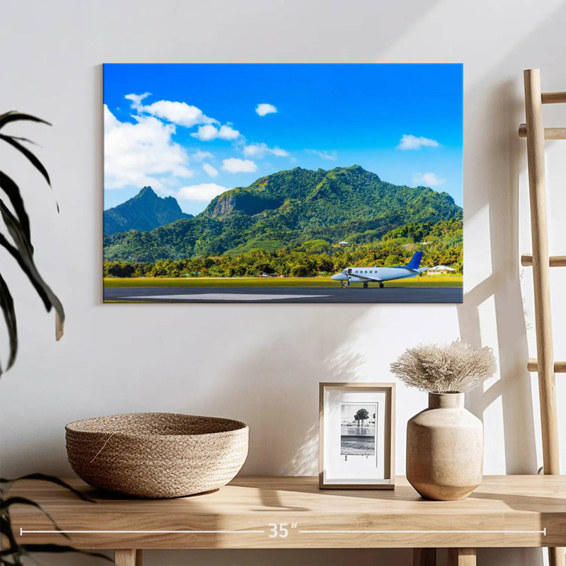 Mehar Airport In Aitutaki, 32" H x 48" W