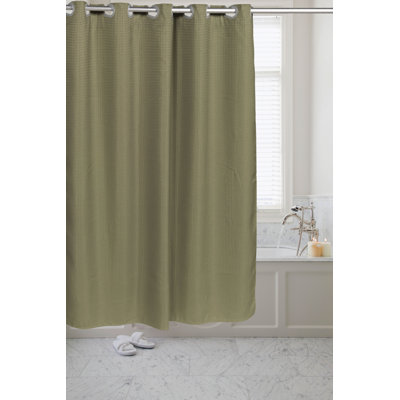 Rideau de douche simple Cyra Waffle Weave