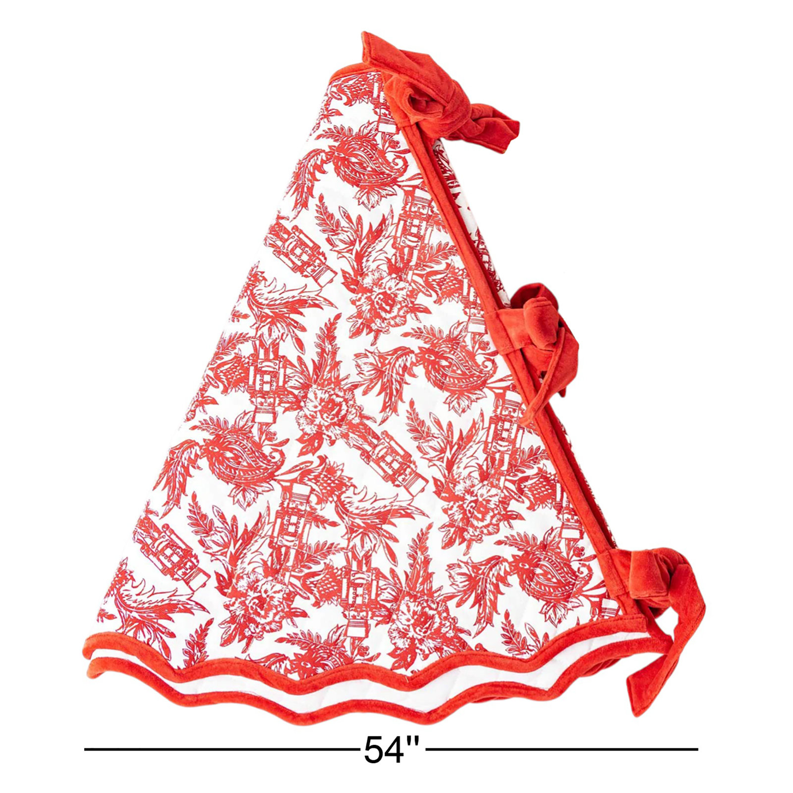 Nutcracker Toile Quilted Tree Skirt