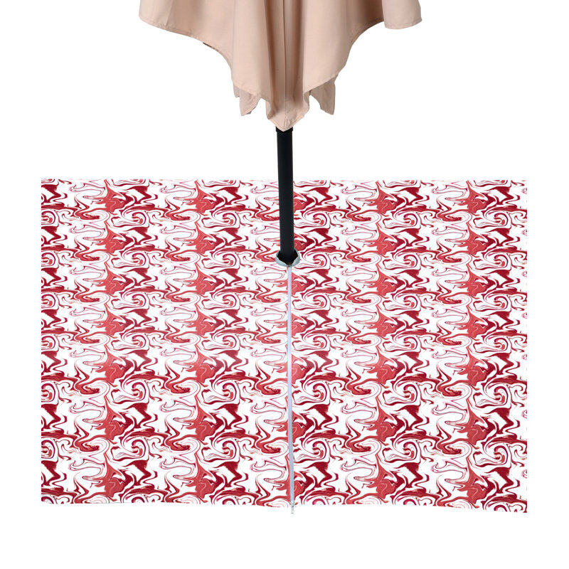 Geometric Tablecloth, 104" x 60", Red