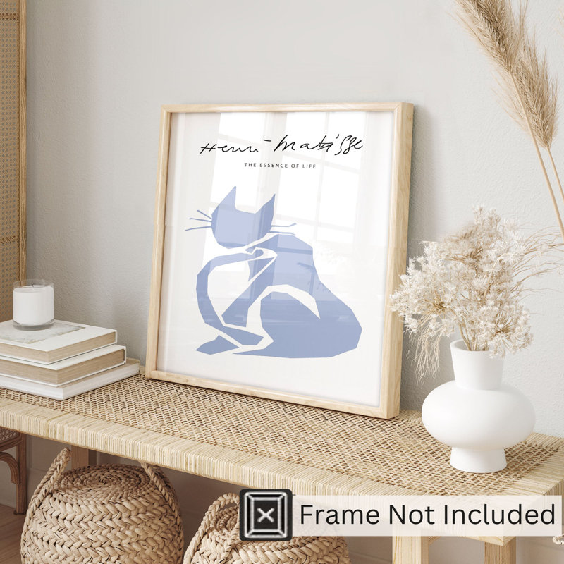 Reproduction d'art moderne sans cadre, animaux, matisse, H 28 po x l 28 po, Bleu