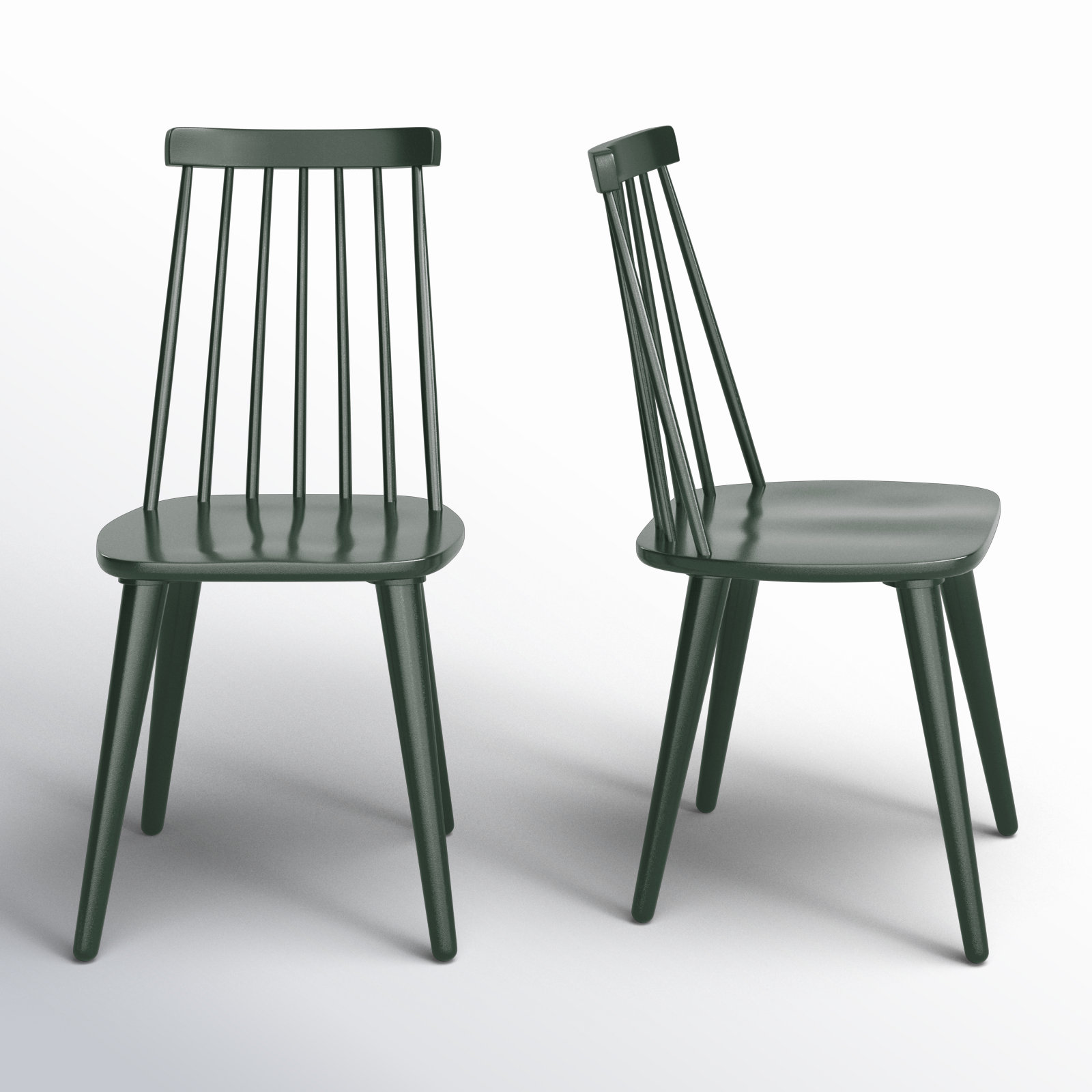 Rolde Solid Wood Side Chair, Garden Green