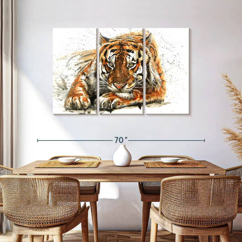 Brampt Tiger Leer, 36" H x 57" W