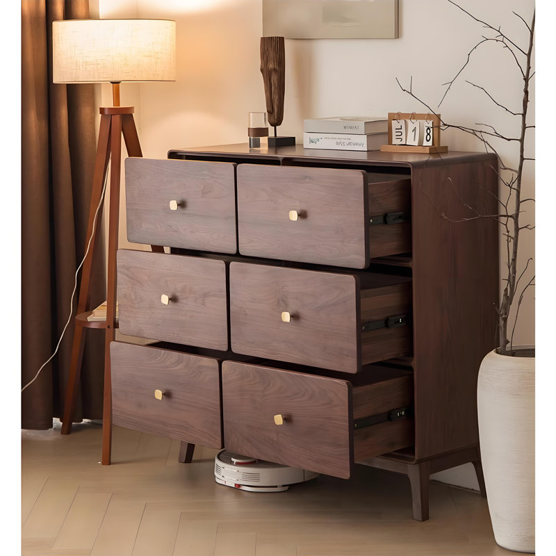 Simple Rounded Brass Handle Accent Chest