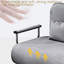 Chaise de lit pliante grise - matériaux de luxe, base en métal robuste, convertible réglable en rembourrage doux, structure