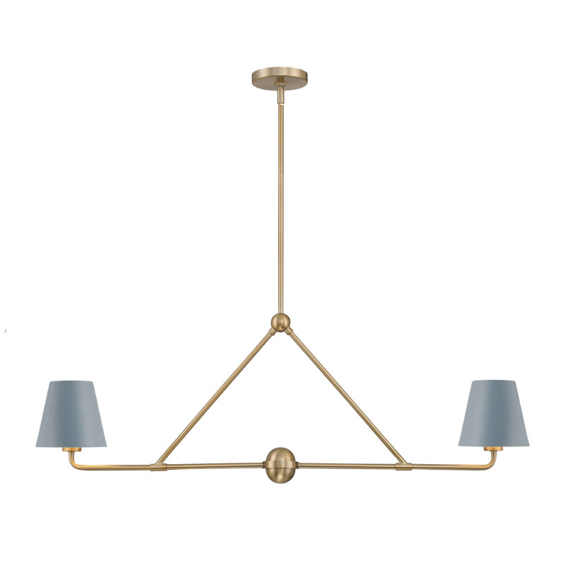 Kinston 2-Light Chandelier, Bleu