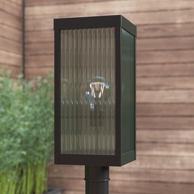 Tête de lanterne noire à 1 lumière H 18,75 po Brooklinn
