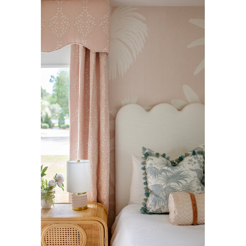 Caney Metal Table Lamp, Aged Brass/Blush