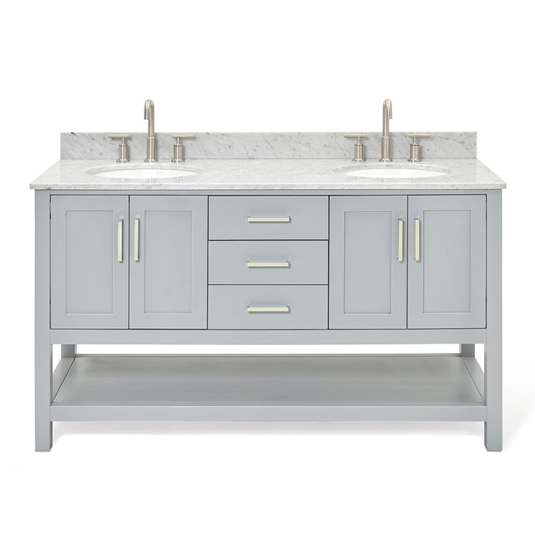 Alemanno Ajha 61" Double Bathroom Vanity Set