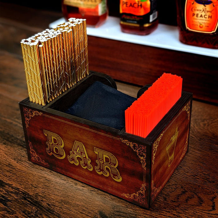 Wooden Bar Caddy - Vintage Bar