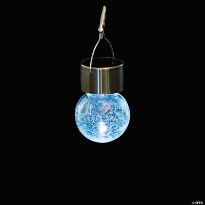 2 1/4 x 3 1/2 Inch Glass Ball Solar-Powered Hanging Lights Set - 6 Pc.