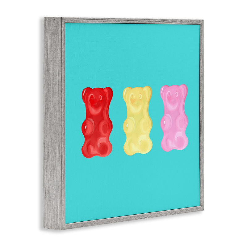 «Cute Gummy Bear Candies», art de la giclée encadrée par Ashley Singleton, H 17 po x l 17 po x P 1,5 po