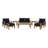 Modway Pier Teak Wood Outdoor Patio 8-piece Sofa Set-617242901