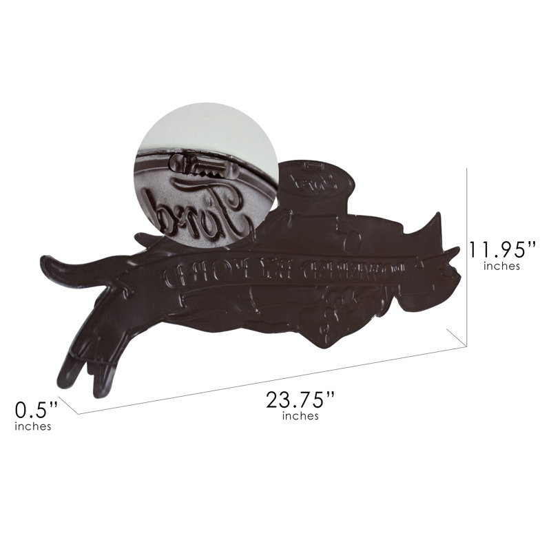 Powered by Ford Blue and Black Metal Wall Decor