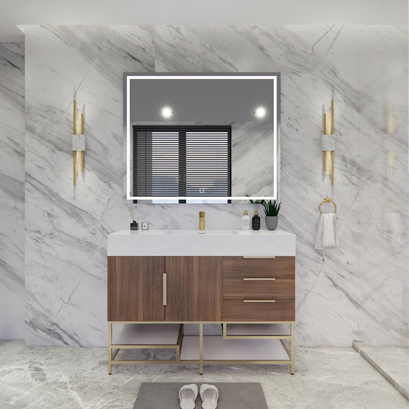 Ensemble de meuble-lavabo simple 47 po Glasgow, Palissandre