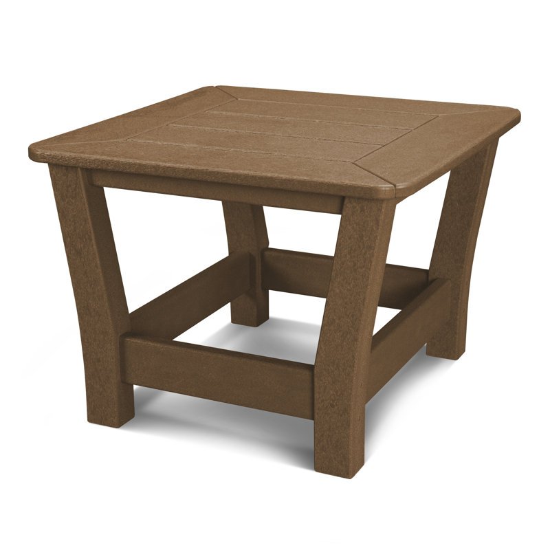 POLYWOOD Harbour Slat End Table, Teak