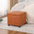 17.3" Square Storage Ottoman With Tufted Top-184576391