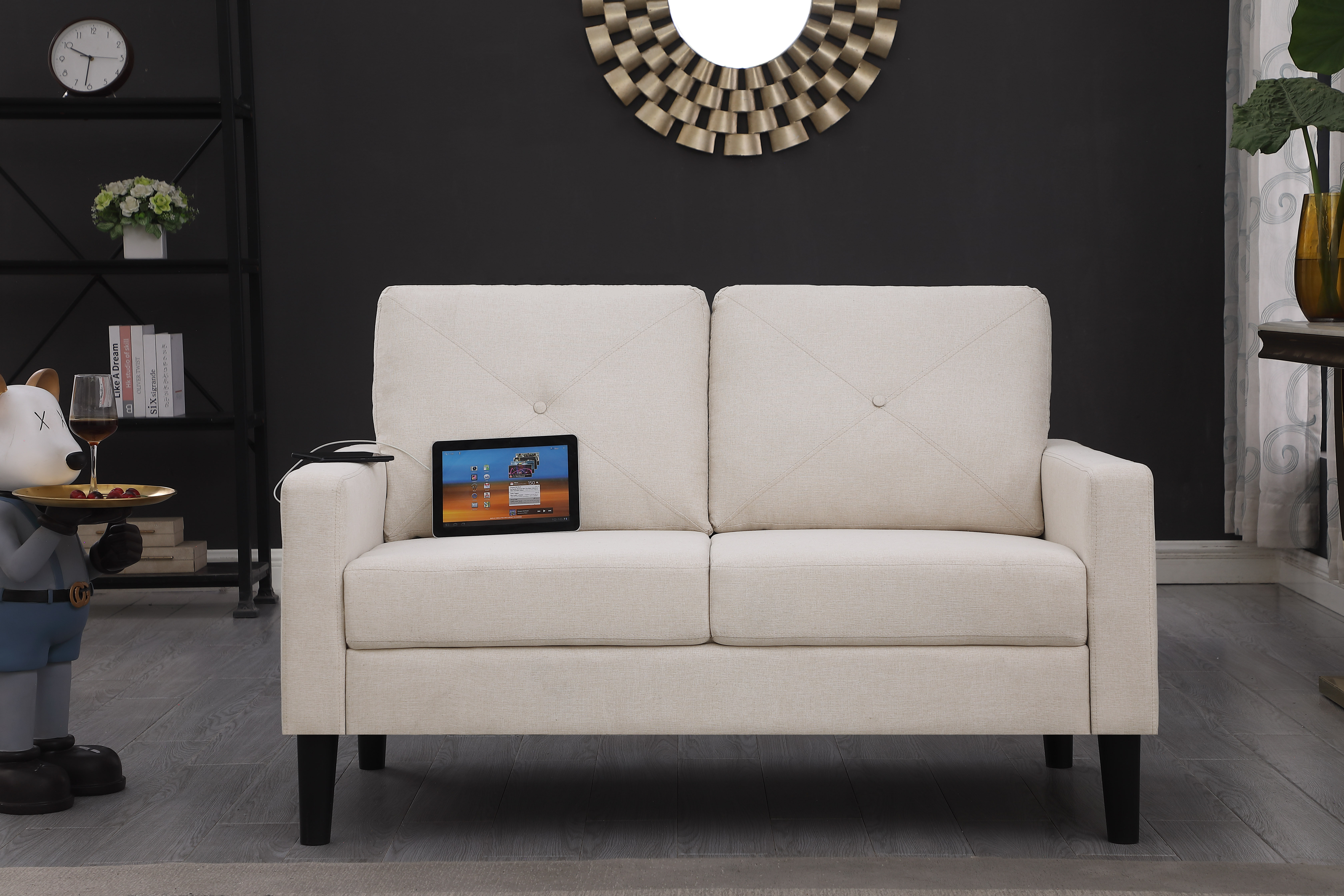 Ebern Designs Fernado 53.25'' Square Arm Loveseat & Reviews - Wayfair ...