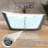 Free Standing Tub 59" Acrylic Freestanding Bathtub Adjustable Soaking Bath Tub Oval Shape-100140367