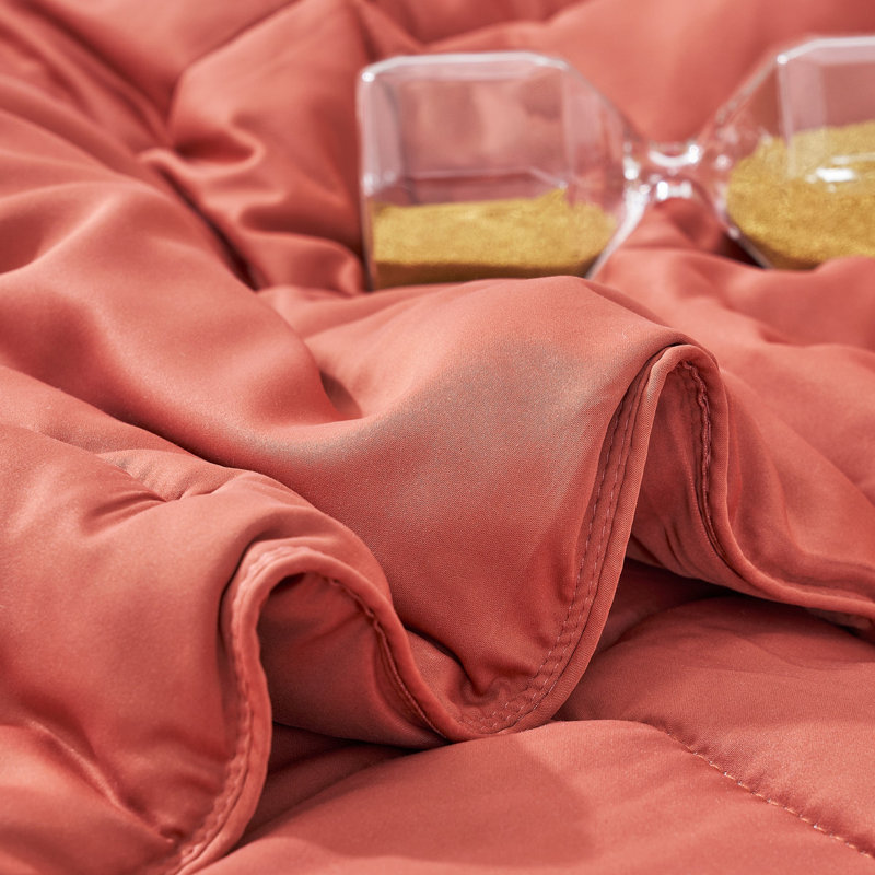 Ensemble d'édredon surdimensionné Coma, Édredon pour lit simple TG + 1 taie décorative, Orange