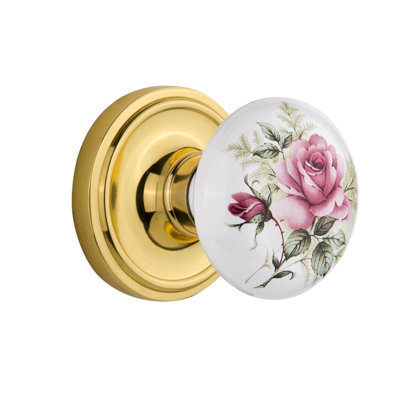 White Rose Interior Mortise Door Knob