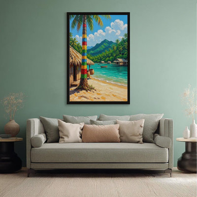 Canvas Wall Art Tribal Bilum Market Town Poster-1 Vintage Poster Print Home Decor