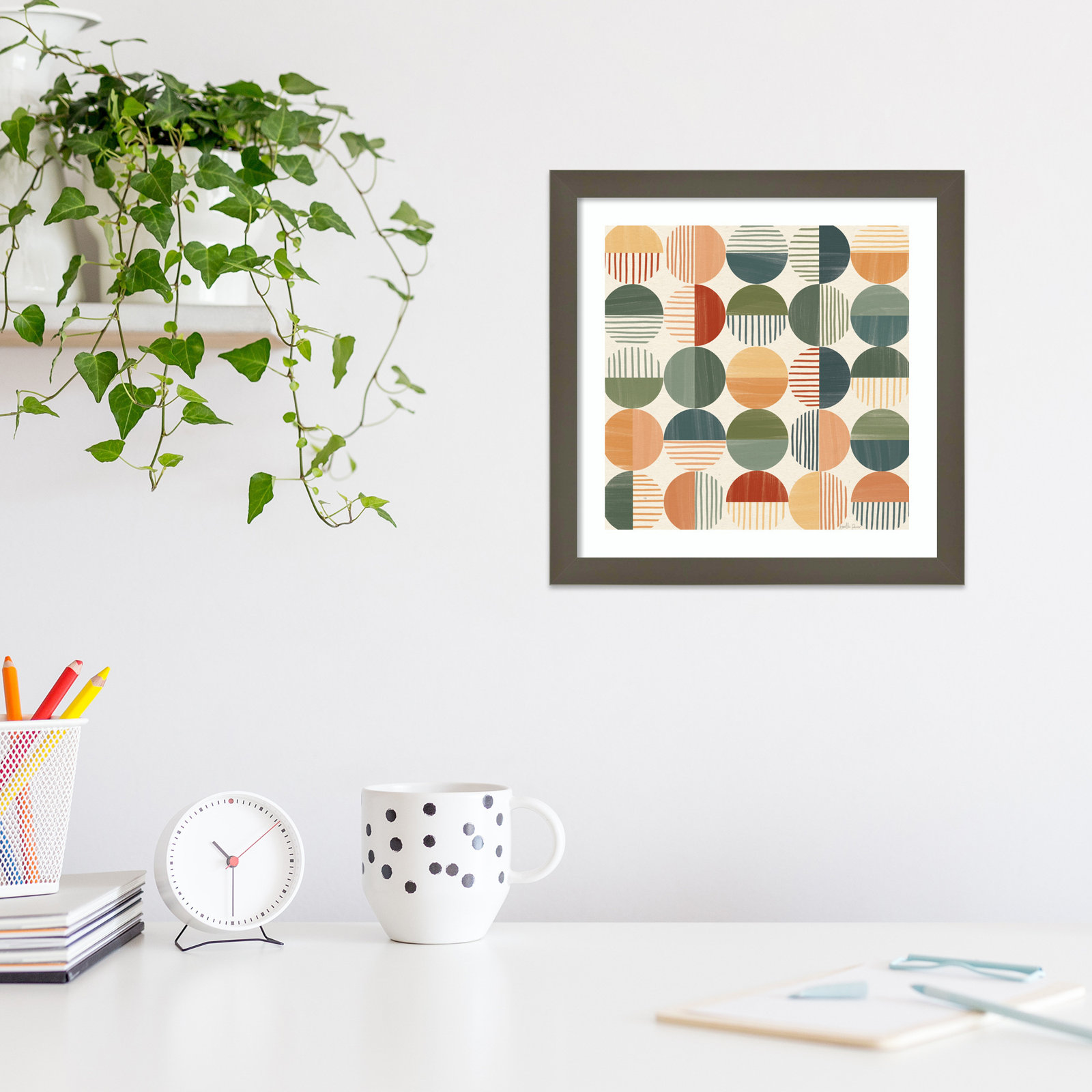 Born To Roam Pattern II, 13" H x 13" W x 1" D, Gray