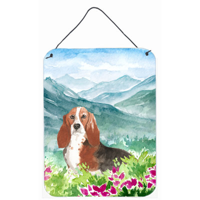 Décoration murale terrier suspendue en gaélique floral mountain