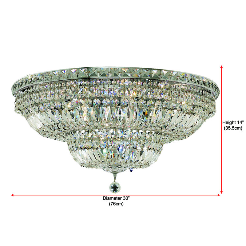 Stinnett Flush Mount, Chrome, Chrome / Royal Cut