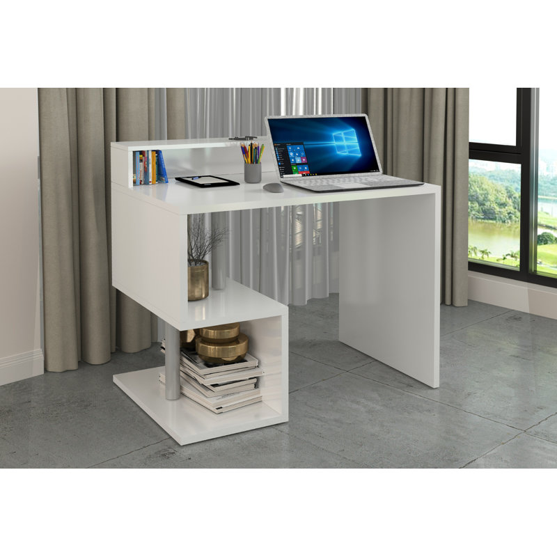 Nang Computer Desk, 92.50cm H x 180cm W x 60cm D, White