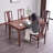 Natural solid wood large board table set-110329029