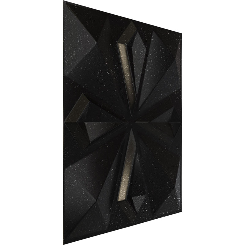 Panneau mural décoratif 3D en forme de galaxie métallique texturé l 19 5/8 po x H 19 5/8 po Nikki (couvre 2,67 pieds carrés)
