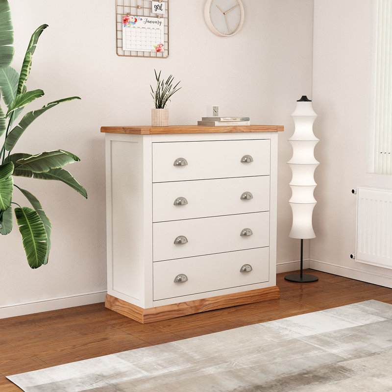 Newport 90cm W 4 - Drawer Chest of Drawers, Waxed Oak