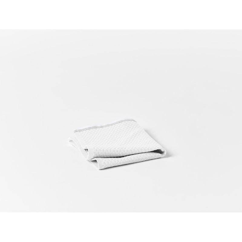 Mediterranean 6 Piece 100% Cotton Towel Set, Alpine White/Slate, Washcloth - 1 Pack