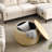 Round Storage Ottoman, 2 In 1 Function, Work As End Table And Ottoman-1561481887