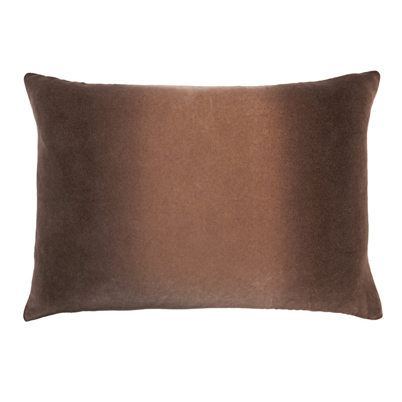 Matte Velvet Pillow Cover & Insert, Sable, Rectangle 14"H x 20"W