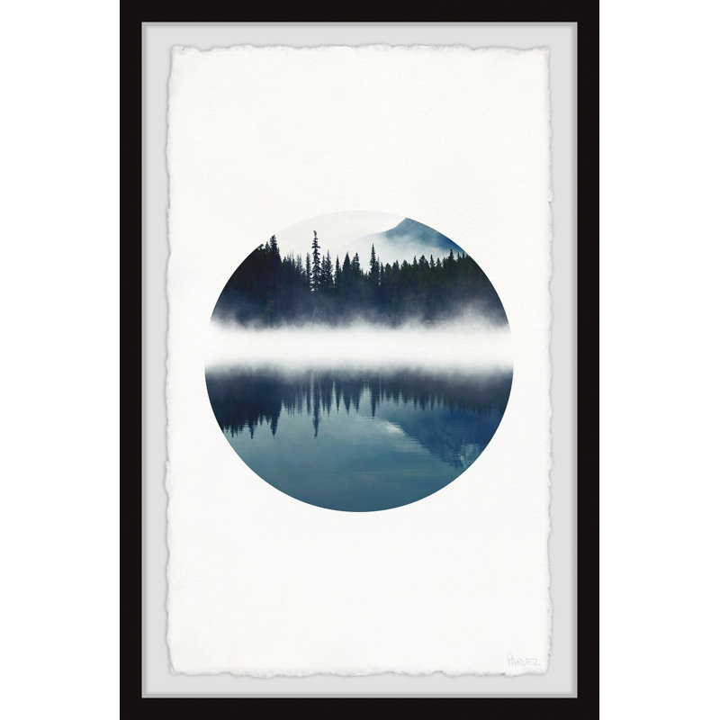 Forest Mountain Reflection by Parvez Taj - 1 Piece Single Picture Frame Wall Art, 91cm H x 61cm W x 3.81cm D