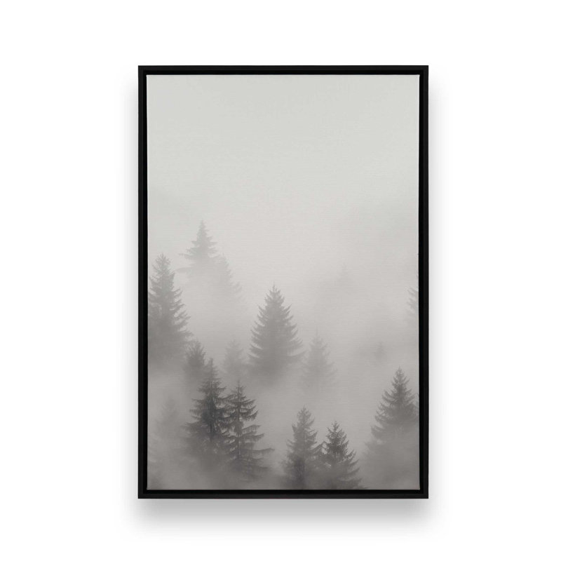 Foggy Echoes III, reproduction sur toile, H 18,75 po x l 12,75 po x P 1,75 po, Cadre noir satiné