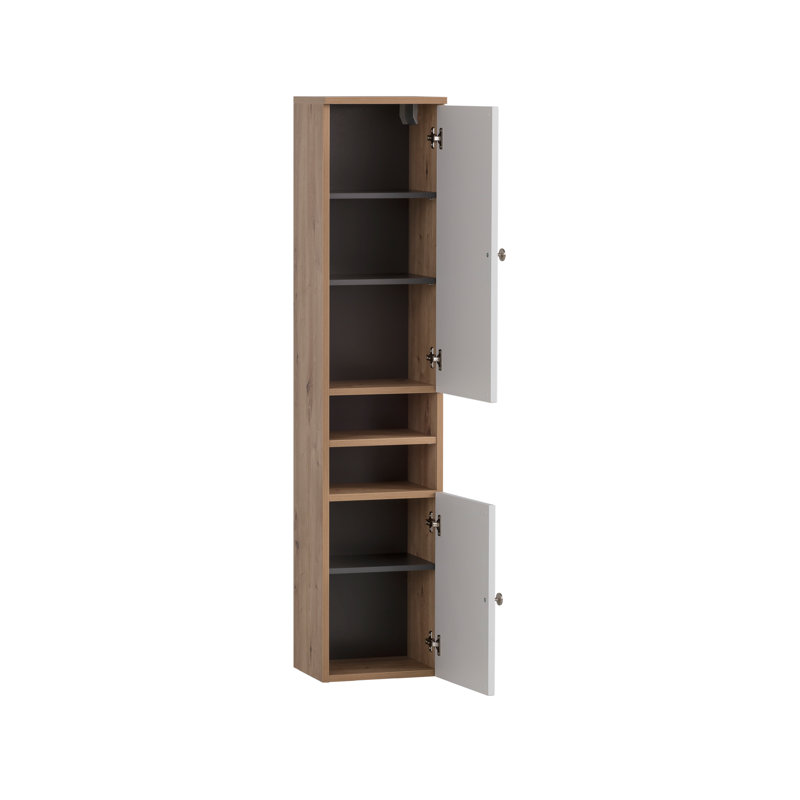 Loxton Bathroom Cabinet, Artisan oak/Matt white