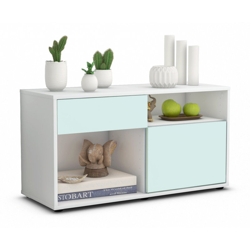 Stephan 92cm W 1 - Drawer Chest of Drawers, Light Blue / Matte White