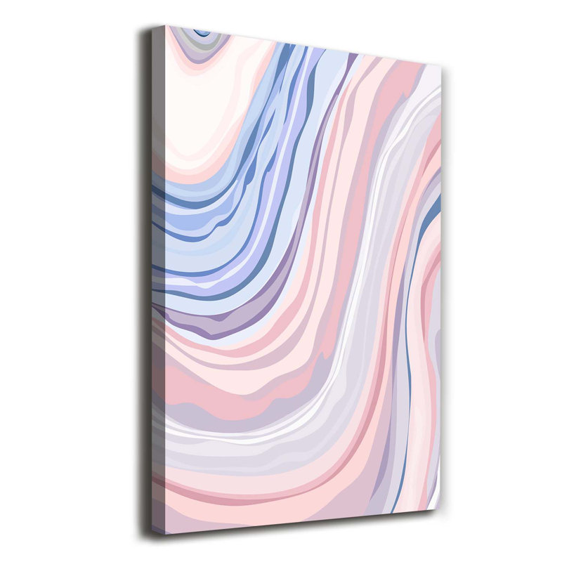 Waves Abstraction - Wrapped Canvas Print