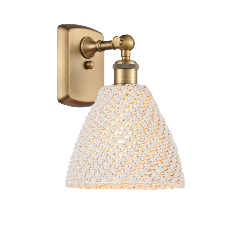 Applique murale 1 lumière Barberio, Cream / Brushed Brass