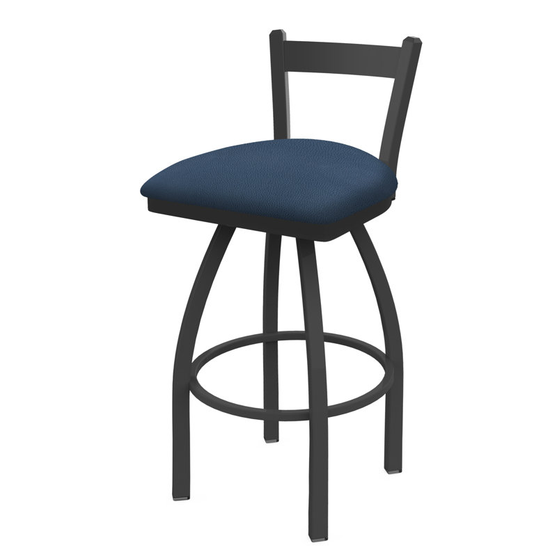 821 Catalina Low Back Swivel Bar Stool, Pewter, Rein Bay, Bar Stool (30" Seat Height)