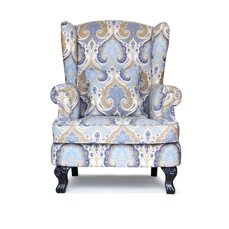 Fauteuil inclinable Laerte, Mélange de polyester bleu / mauve