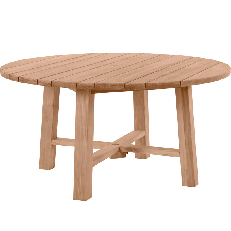 Paige Outdoor Dining Table, Natural Teak